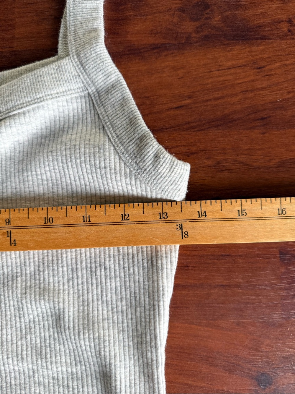 American Eagle Outfitters Ribbed Square Neck Tank -‎ Light Beige - Picture 4 of 7